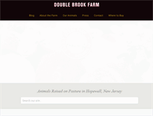 Tablet Screenshot of doublebrookfarm.com
